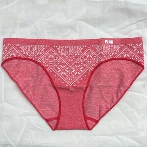 PINK Victoria's Secret Red Seamless Bikini Panty